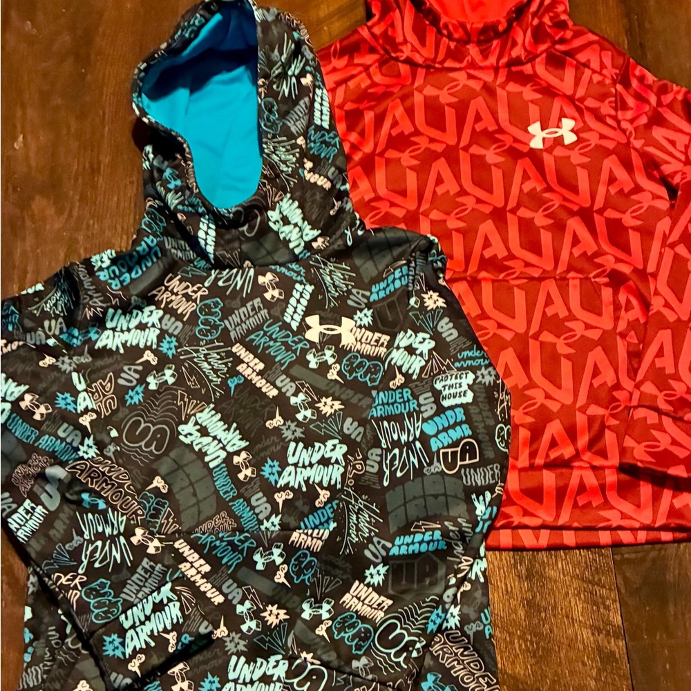 Under Armour Kids' Hoodies - Black/Blue and Red